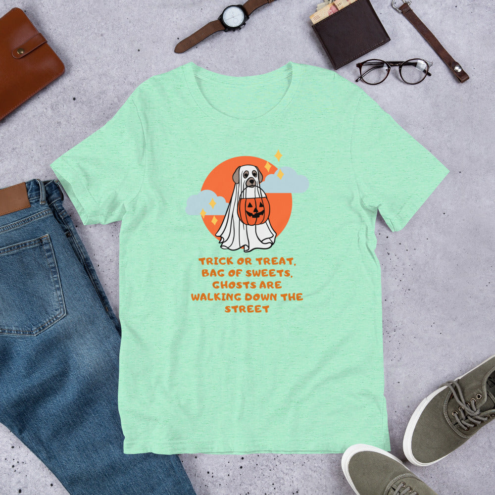 Trick Or Treat Halloween Dog Dad Shirt - Unisex T-Shirt, Dog Mom Shirt