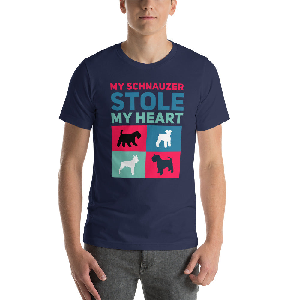 My Schnauzer Stole My Heart Dog Dad Mom Shirt - Unisex T-Shirt