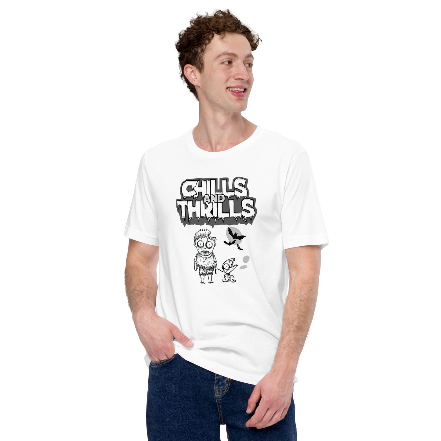 Chills And Thrills Halloween Dog Dad Shirt - Unisex T-Shirt, Dog Mom Shirt