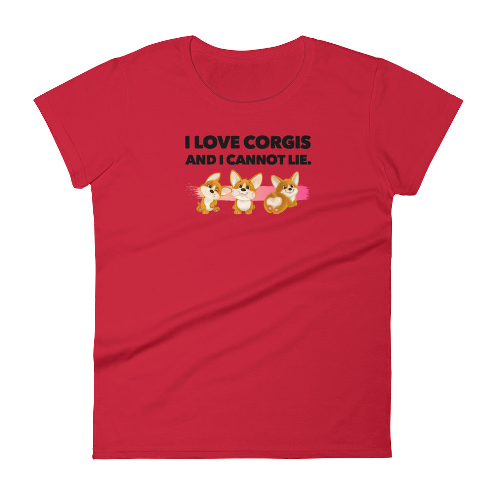 I Love Corgis Dog Mom Shirt - Women's Short-Sleeve T-Shirt
