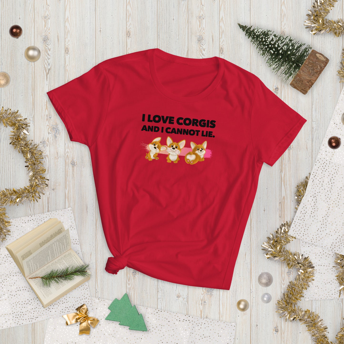 I Love Corgis Dog Mom Shirt - Women's Short-Sleeve T-Shirt