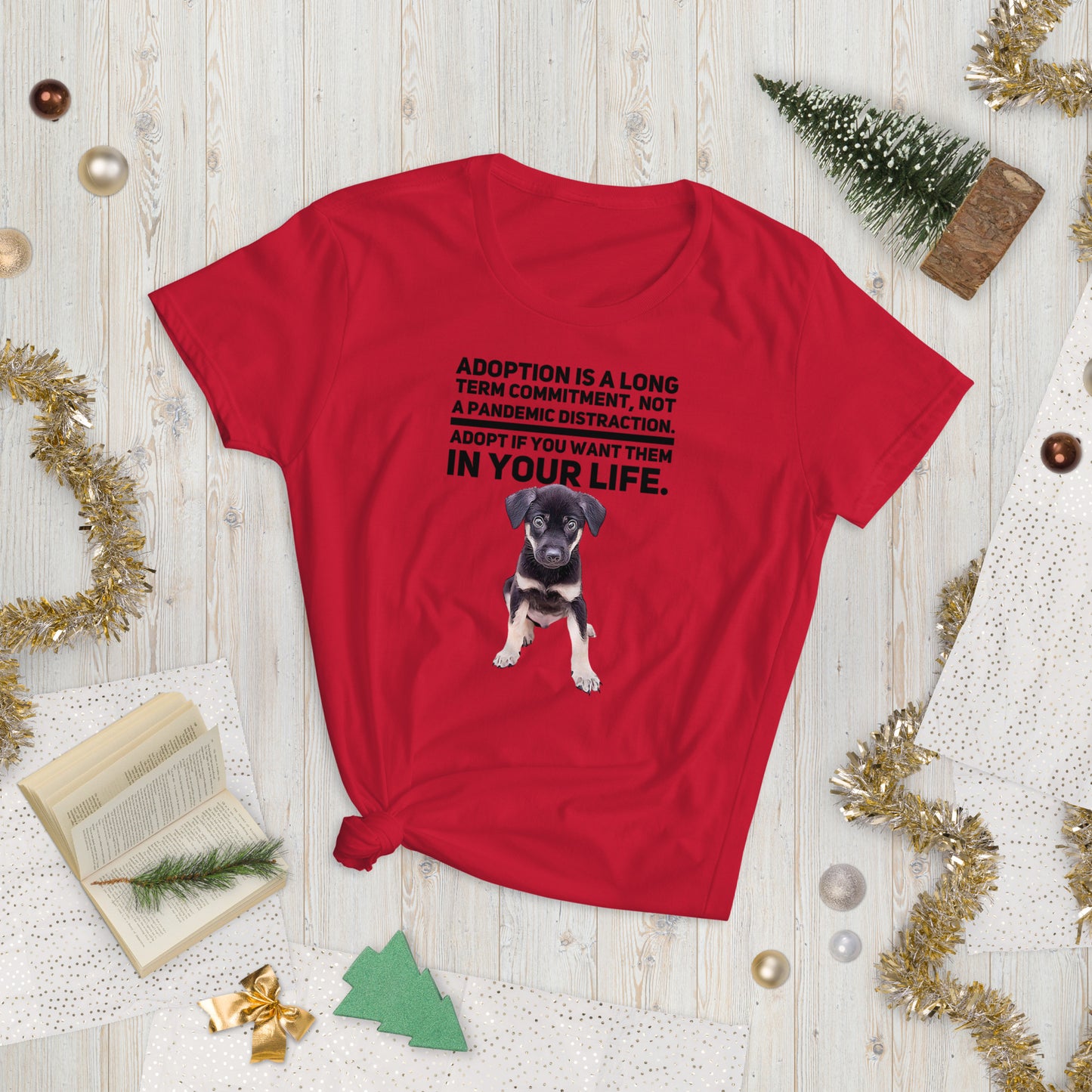 Adoption Is A Long Term Commitment Dog Mom Shirt And Apparel